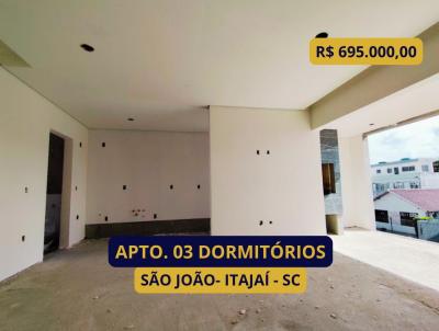 Apartamento para Venda, em Itajaí, bairro São João, 3 dormitórios, 2 banheiros, 1 suíte, 2 vagas