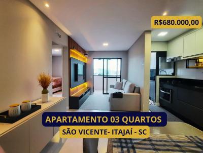 Apartamento para Venda, em Itajaí, bairro São Vicente, 3 dormitórios, 2 banheiros, 1 suíte, 1 vaga