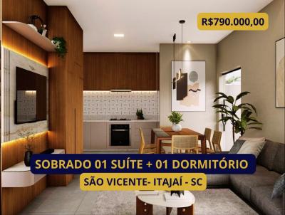 Sobrado para Venda, em Itajaí, bairro São Vicente, 2 dormitórios, 3 banheiros, 1 suíte, 1 vaga